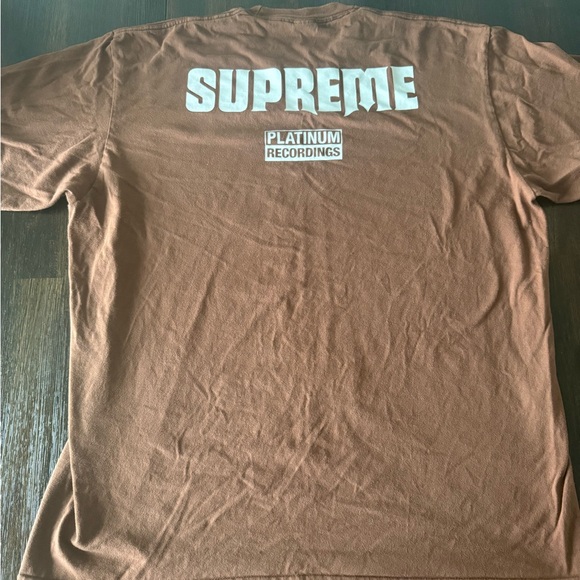 Supreme Platinum Recordings Brown Tee - Picture 1 of 5